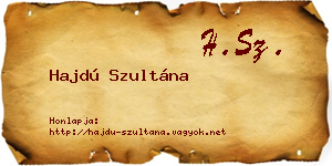Hajdú Szultána névjegykártya
